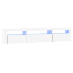 vidaXL TV-Schrank mit LED-Leuchten Weiß 195x35x40 cm