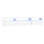 vidaXL TV-Schrank mit LED-Leuchten Weiß 195x35x40 cm vidaXL TV-Schrank mit LED-Leuchten Weiß 195x35x40 cm
