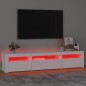 vidaXL TV-Schrank mit LED-Leuchten Weiß 195x35x40 cm vidaXL TV-Schrank mit LED-Leuchten Weiß 195x35x40 cm