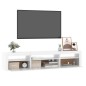vidaXL TV-Schrank mit LED-Leuchten Weiß 195x35x40 cm vidaXL TV-Schrank mit LED-Leuchten Weiß 195x35x40 cm