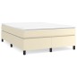 vidaXL Boxspringbett mit Matratze Creme 140x200 cm Kunstleder vidaXL Boxspringbett mit Matratze Creme 140x200 cm Kunstleder