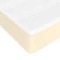 vidaXL Boxspringbett mit Matratze Creme 140x200 cm Kunstleder vidaXL Boxspringbett mit Matratze Creme 140x200 cm Kunstleder