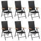 vidaXL 7-tlg. Garten-Essgruppe Schwarz und Braun Poly Rattan vidaXL 7-tlg. Garten-Essgruppe Schwarz und Braun Poly Rattan