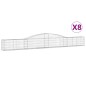 vidaXL Gabionen mit Hochbogen 8 Stk. 400x30x40/60 cm Verzinktes Eisen vidaXL Gabionen mit Hochbogen 8 Stk. 400x30x40/60 cm Verzinktes Eisen