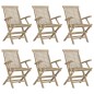 vidaXL Gartenstühle 6 Stk. Klappbar Grau 56x61x89 cm Massivholz Teak vidaXL Gartenstühle 6 Stk. Klappbar Grau 56x61x89 cm Massivholz Teak
