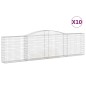 vidaXL Gabionen mit Hochbogen 10Stk. 400x30x100/120cm Verzinktes Eisen vidaXL Gabionen mit Hochbogen 10Stk. 400x30x100/120cm Verzinktes Eisen