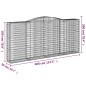 vidaXL Gabionen mit Hochbogen 4 Stk. 400x50x180/200cm Verzinktes Eisen vidaXL Gabionen mit Hochbogen 4 Stk. 400x50x180/200cm Verzinktes Eisen