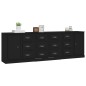 vidaXL Sideboards 3 Stk. Schwarz Holzwerkstoff vidaXL Sideboards 3 Stk. Schwarz Holzwerkstoff