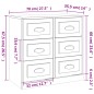 vidaXL Sideboards 3 Stk. Schwarz Holzwerkstoff vidaXL Sideboards 3 Stk. Schwarz Holzwerkstoff