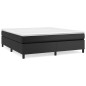 vidaXL Boxspringbett mit Matratze Schwarz 180x200 cm Kunstleder vidaXL Boxspringbett mit Matratze Schwarz 180x200 cm Kunstleder