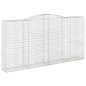 vidaXL Gabionen mit Hochbogen 4 Stk. 400x50x200/220cm Verzinktes Eisen vidaXL Gabionen mit Hochbogen 4 Stk. 400x50x200/220cm Verzinktes Eisen