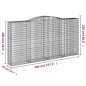 vidaXL Gabionen mit Hochbogen 4 Stk. 400x50x200/220cm Verzinktes Eisen vidaXL Gabionen mit Hochbogen 4 Stk. 400x50x200/220cm Verzinktes Eisen