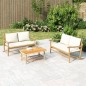 vidaXL 3-tlg. Garten-Lounge-Set mit Kissen Creme Bambus vidaXL 3-tlg. Garten-Lounge-Set mit Kissen Creme Bambus