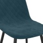 Esszimmerstühle 2 Stk. Blau Samt Esszimmerstühle 2 Stk. Blau Samt
