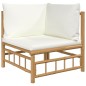 vidaXL 8-tlg. Garten-Lounge-Set mit Cremeweißen Kissen Bambus vidaXL 8-tlg. Garten-Lounge-Set mit Cremeweißen Kissen Bambus