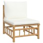 vidaXL 8-tlg. Garten-Lounge-Set mit Cremeweißen Kissen Bambus vidaXL 8-tlg. Garten-Lounge-Set mit Cremeweißen Kissen Bambus