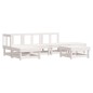 vidaXL 6-tlg. Garten-Lounge-Set mit Kissen Weiß Massivholz vidaXL 6-tlg. Garten-Lounge-Set mit Kissen Weiß Massivholz