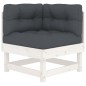 vidaXL 6-tlg. Garten-Lounge-Set mit Kissen Weiß Massivholz vidaXL 6-tlg. Garten-Lounge-Set mit Kissen Weiß Massivholz