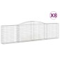 vidaXL Gabionen mit Hochbogen 8 Stk. 400x30x100/120cm Verzinktes Eisen vidaXL Gabionen mit Hochbogen 8 Stk. 400x30x100/120cm Verzinktes Eisen