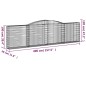 vidaXL Gabionen mit Hochbogen 8 Stk. 400x30x100/120cm Verzinktes Eisen vidaXL Gabionen mit Hochbogen 8 Stk. 400x30x100/120cm Verzinktes Eisen