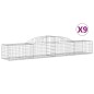 vidaXL Gabionen mit Hochbogen 9 Stk. 300x50x40/60 cm Verzinktes Eisen vidaXL Gabionen mit Hochbogen 9 Stk. 300x50x40/60 cm Verzinktes Eisen