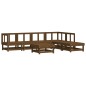 vidaXL 7-tlg. Garten-Lounge-Set mit Kissen Honigbraun Massivholz vidaXL 7-tlg. Garten-Lounge-Set mit Kissen Honigbraun Massivholz