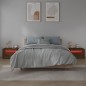 vidaXL Nachttische 2 Stk. mit LEDs Braun Eiche 60x35x40 cm vidaXL Nachttische 2 Stk. mit LEDs Braun Eiche 60x35x40 cm