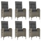 vidaXL 9-tlg. Garten-Essgruppe mit Kissen Grau Poly Rattan vidaXL 9-tlg. Garten-Essgruppe mit Kissen Grau Poly Rattan