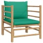 vidaXL 7-tlg. Garten-Lounge-Set mit Grünen Kissen Bambus vidaXL 7-tlg. Garten-Lounge-Set mit Grünen Kissen Bambus