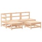 vidaXL 5-tlg. Garten-Lounge-Set mit Kissen Massivholz vidaXL 5-tlg. Garten-Lounge-Set mit Kissen Massivholz