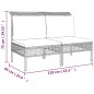 vidaXL 9-tlg. Garten-Lounge-Set mit Kissen Grau Poly Rattan vidaXL 9-tlg. Garten-Lounge-Set mit Kissen Grau Poly Rattan
