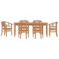 vidaXL 7-tlg. Garten-Essgruppe Massivholz Teak vidaXL 7-tlg. Garten-Essgruppe Massivholz Teak