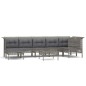 vidaXL 8-tlg. Garten-Lounge-Set mit Kissen Grau Poly Rattan vidaXL 8-tlg. Garten-Lounge-Set mit Kissen Grau Poly Rattan