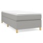 vidaXL Boxspringbett mit Matratze Hellgrau 80x200 cm Stoff vidaXL Boxspringbett mit Matratze Hellgrau 80x200 cm Stoff