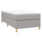 vidaXL Boxspringbett mit Matratze Hellgrau 80x200 cm Stoff vidaXL Boxspringbett mit Matratze Hellgrau 80x200 cm Stoff