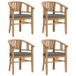 vidaXL 5-tlg. Garten-Essgruppe Massivholz Teak vidaXL 5-tlg. Garten-Essgruppe Massivholz Teak