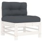 vidaXL 7-tlg. Garten-Lounge-Set mit Kissen Weiß Massivholz vidaXL 7-tlg. Garten-Lounge-Set mit Kissen Weiß Massivholz