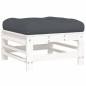 vidaXL 7-tlg. Garten-Lounge-Set mit Kissen Weiß Massivholz vidaXL 7-tlg. Garten-Lounge-Set mit Kissen Weiß Massivholz