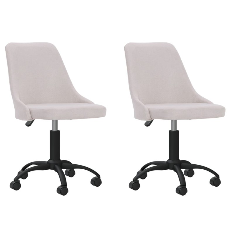 Esszimmerstühle 2 Stk. Drehbar Creme Stoff Esszimmerstühle 2 Stk. Drehbar Creme Stoff