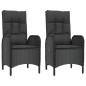 vidaXL 5-tlg. Garten-Essgruppe mit Kissen Schwarz Poly Rattan vidaXL 5-tlg. Garten-Essgruppe mit Kissen Schwarz Poly Rattan