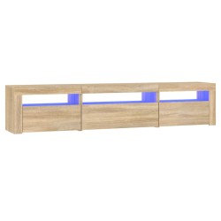 vidaXL TV-Schrank mit LED-Leuchten Sonoma-Eiche 195x35x40 cm