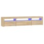 vidaXL TV-Schrank mit LED-Leuchten Sonoma-Eiche 195x35x40 cm vidaXL TV-Schrank mit LED-Leuchten Sonoma-Eiche 195x35x40 cm