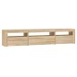 vidaXL TV-Schrank mit LED-Leuchten Sonoma-Eiche 195x35x40 cm vidaXL TV-Schrank mit LED-Leuchten Sonoma-Eiche 195x35x40 cm