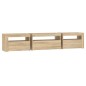 vidaXL TV-Schrank mit LED-Leuchten Sonoma-Eiche 195x35x40 cm vidaXL TV-Schrank mit LED-Leuchten Sonoma-Eiche 195x35x40 cm