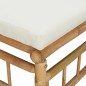 vidaXL Garten-Ecksofas mit Cremeweißen Kissen 2 Stk. Bambus vidaXL Garten-Ecksofas mit Cremeweißen Kissen 2 Stk. Bambus