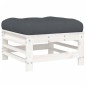 vidaXL 8-tlg. Garten-Lounge-Set mit Kissen Weiß Massivholz vidaXL 8-tlg. Garten-Lounge-Set mit Kissen Weiß Massivholz