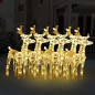 vidaXL LED-Rentiere 6 Stk. Warmweiß 240 LEDs Acryl vidaXL LED-Rentiere 6 Stk. Warmweiß 240 LEDs Acryl