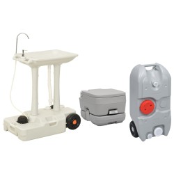 vidaXL Tragbare Campingtoilette mit Waschbecken und Wasserbehälter