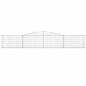 vidaXL Gabionen mit Hochbogen 8 Stk. 400x30x60/80 cm Verzinktes Eisen vidaXL Gabionen mit Hochbogen 8 Stk. 400x30x60/80 cm Verzinktes Eisen