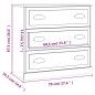 vidaXL Sideboards 2 Stk. Schwarz Holzwerkstoff vidaXL Sideboards 2 Stk. Schwarz Holzwerkstoff